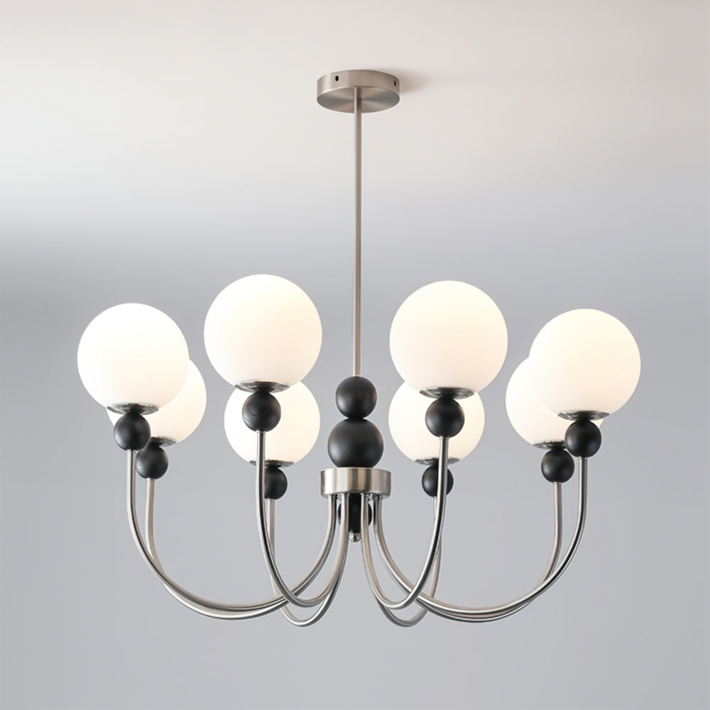 Chandelier Glass Globe Arms Dining Living - Letslighting