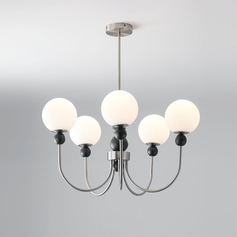 Chandelier Glass Globe Arms Dining Living - Letslighting