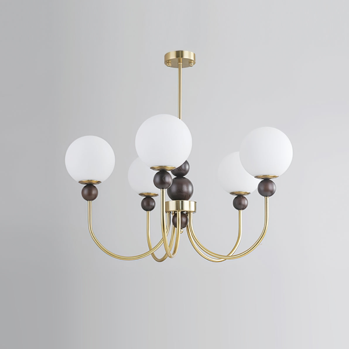 Chandelier Glass Globe Arms Dining Living - Letslighting