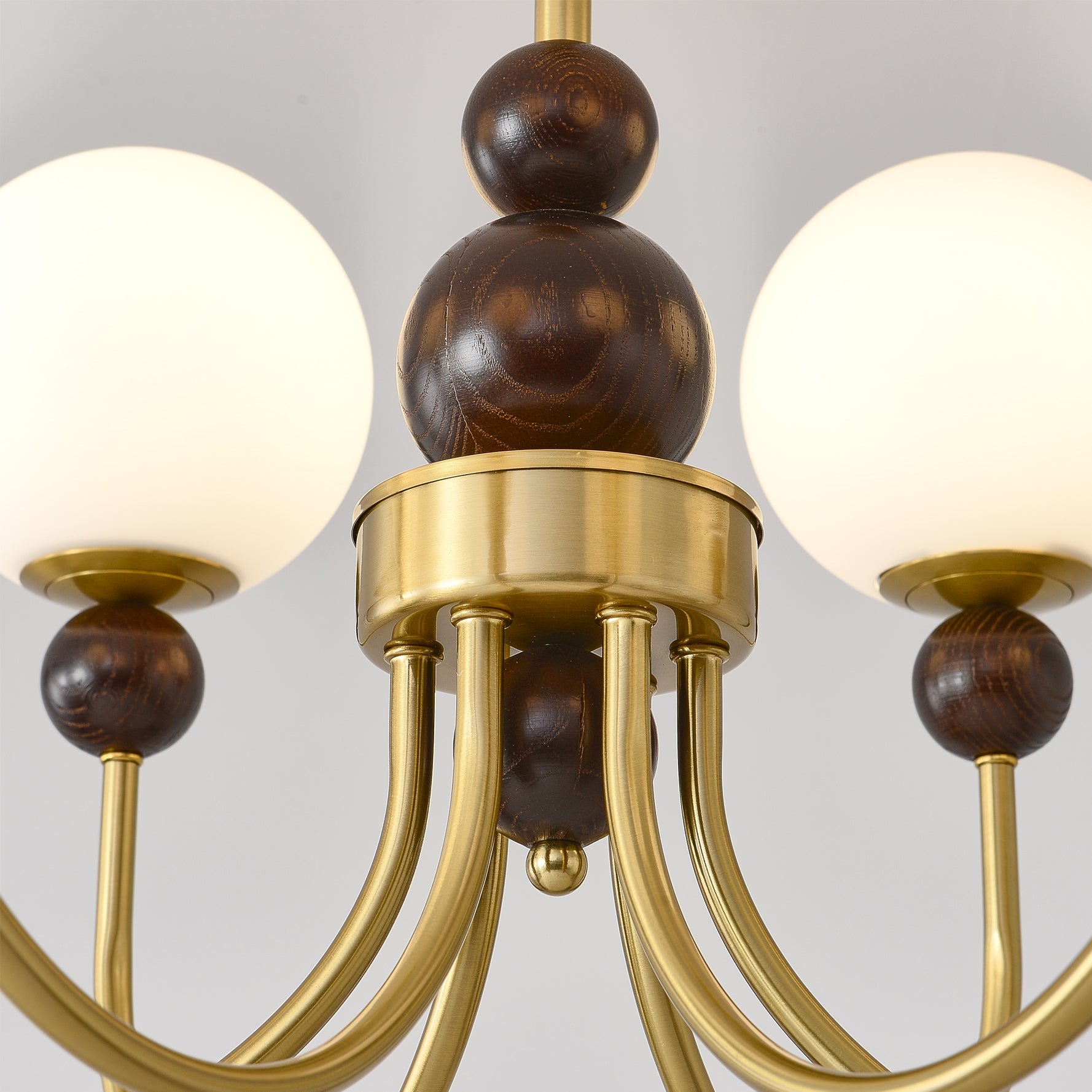 Chandelier Glass Globe Arms Dining Living - Letslighting