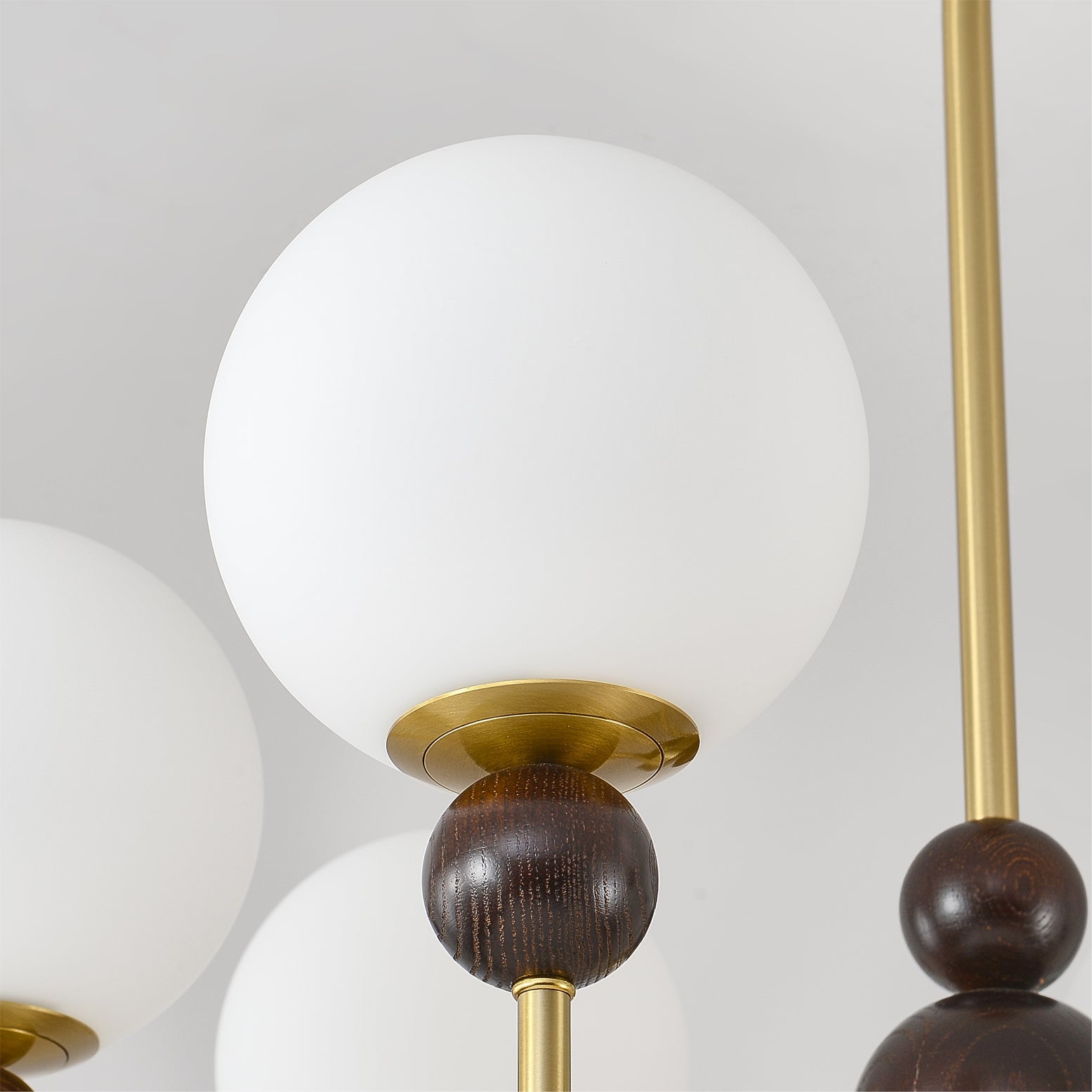 Chandelier Glass Globe Arms Dining Living - Letslighting