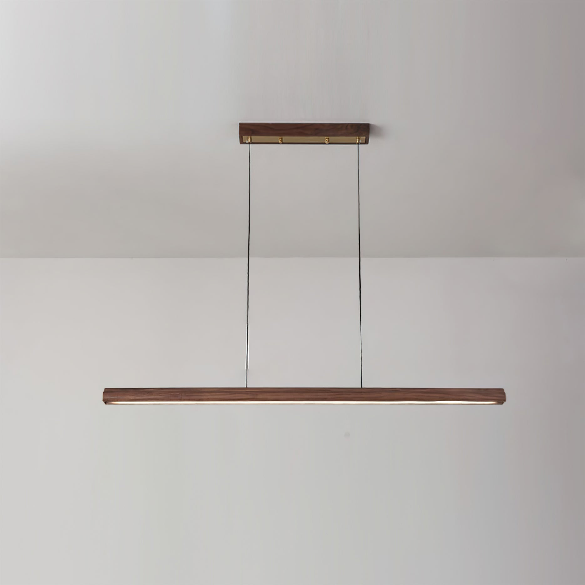 Aimee Cloud Chandelier Wooden Linear Form Minimalist - Letslighting