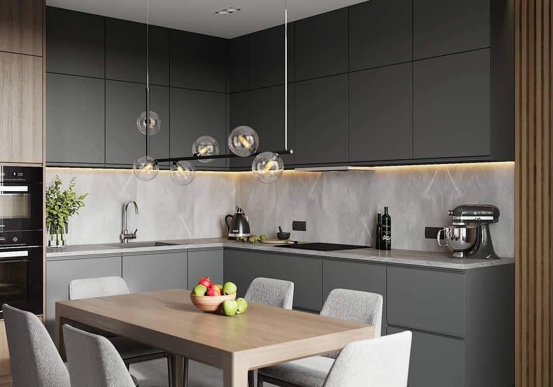 Lustra Chandelier Glass with Black Steel Linear - Letslighting
