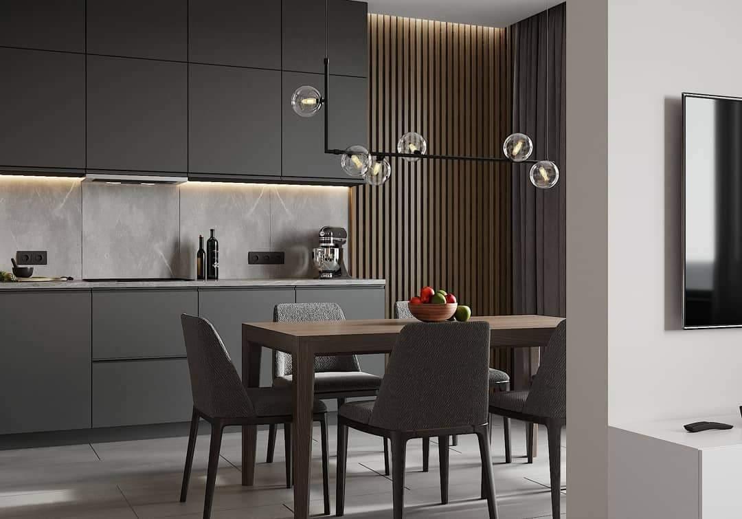 Lustra Chandelier Glass with Black Steel Linear - Letslighting
