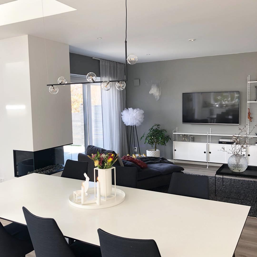 Lustra Chandelier Glass with Black Steel Linear - Letslighting