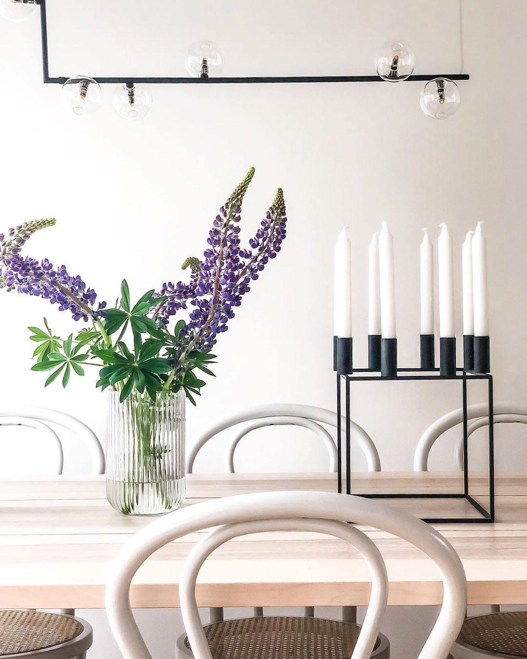 Lustra Chandelier Glass with Black Steel Linear - Letslighting