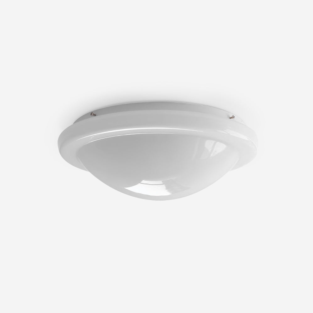 Aire Ceiling Light Cream Glass Dome Soft Glow - Letslighting