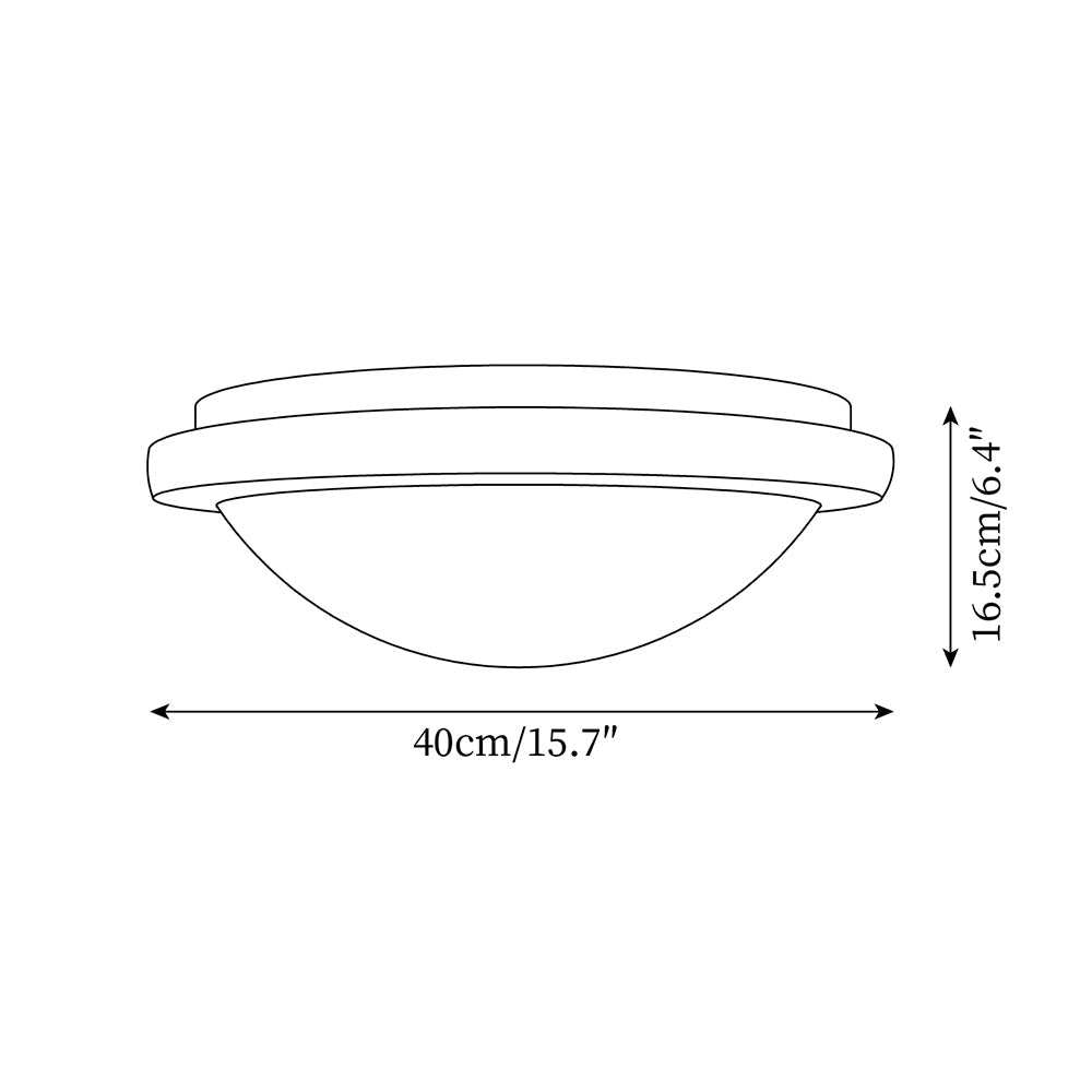Aire Ceiling Lamp Flush Mount Glass Dome Minimalist - Letslighting