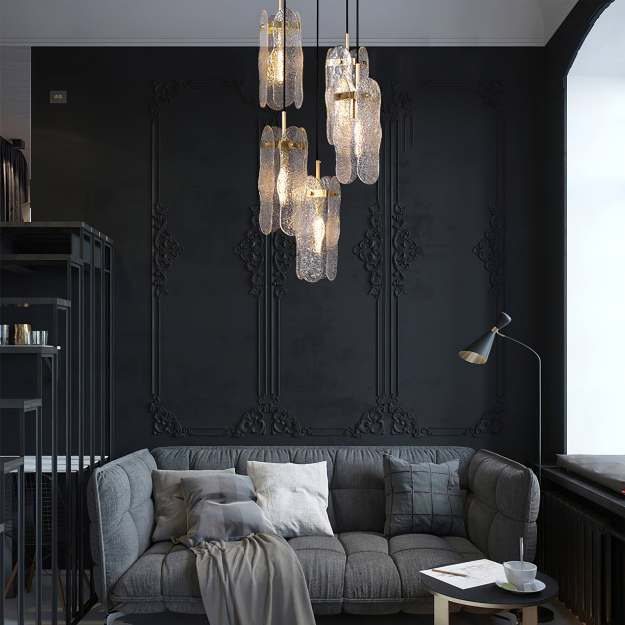 Aitian Pendant Lamp Glass Shade With Brass Dining - Letslighting