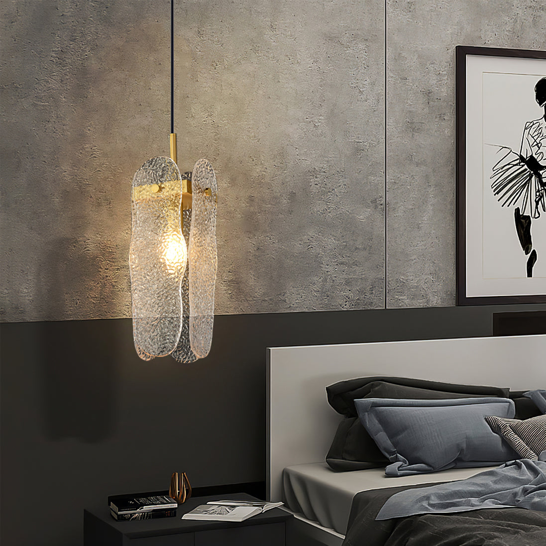 Aitian Pendant Lamp Glass Shade With Brass Dining - Letslighting