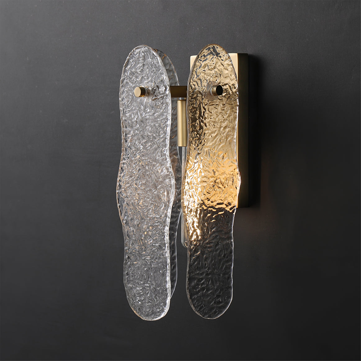 Aitian Wall Lamp Glass Shade With Brass Frame For Hallways - Letslighting