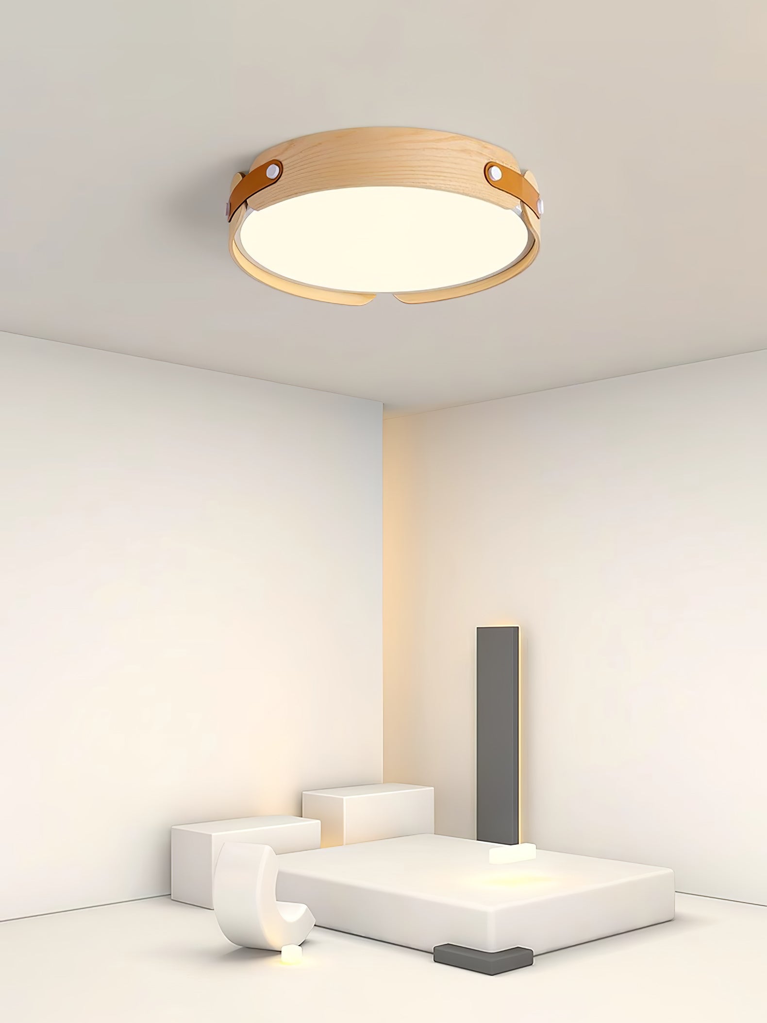 Echo Modern Minimalist Wood Ceiling Light - Letslighting