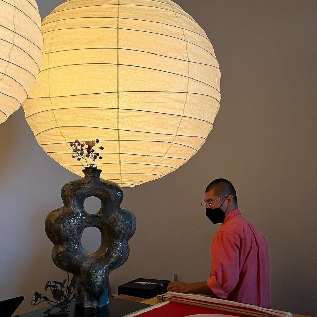 Ritta Japanese Paper Globe Pendant Light
