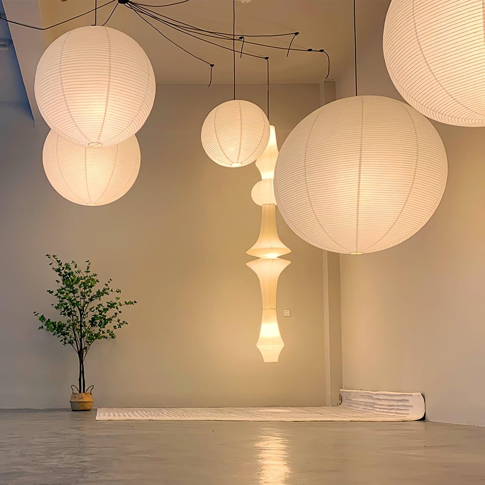 Ritta Pendant Swag Light Mulberry Silk - Letslighting