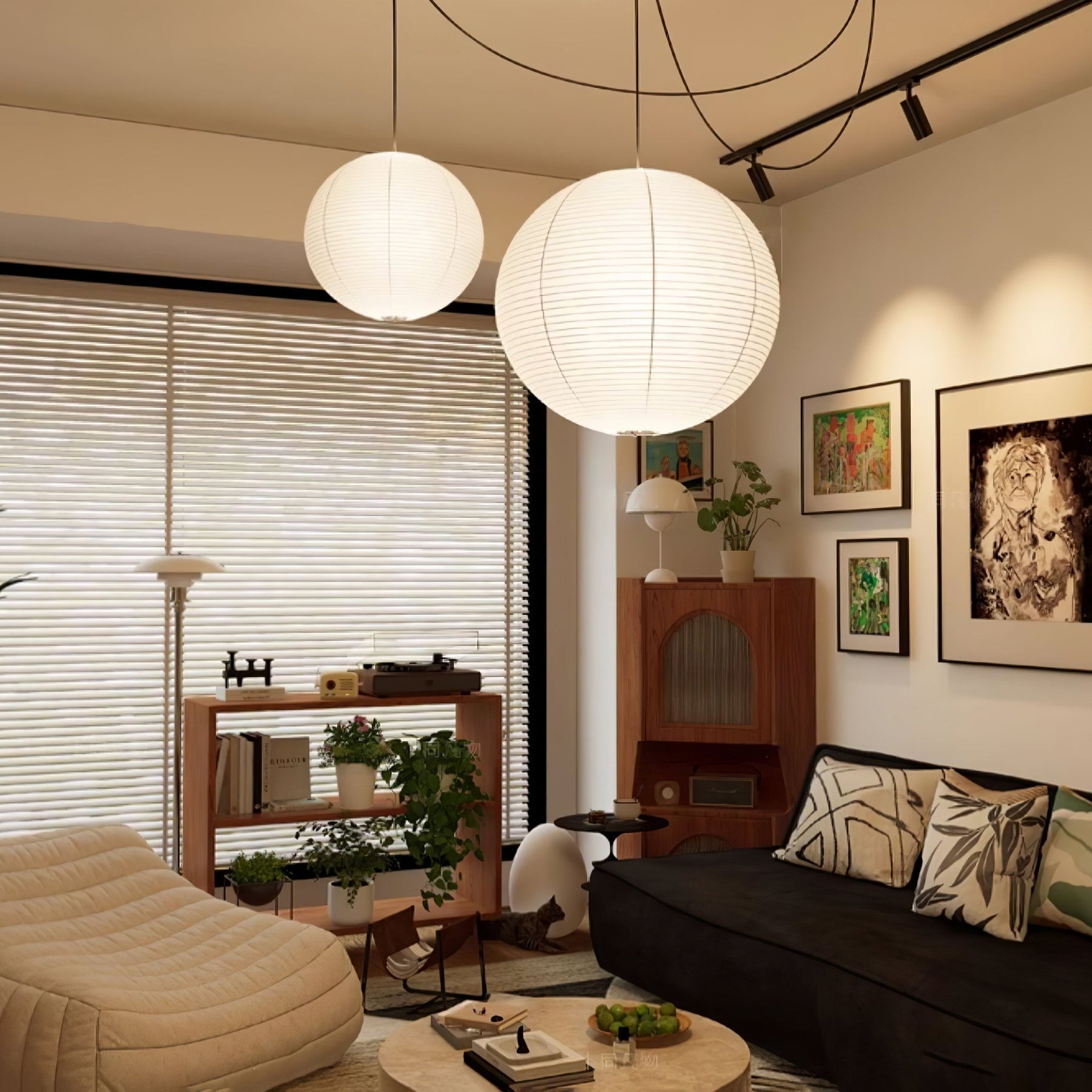 Pileo Japanese Paper Lantern Pendant Lamp - Letslighting