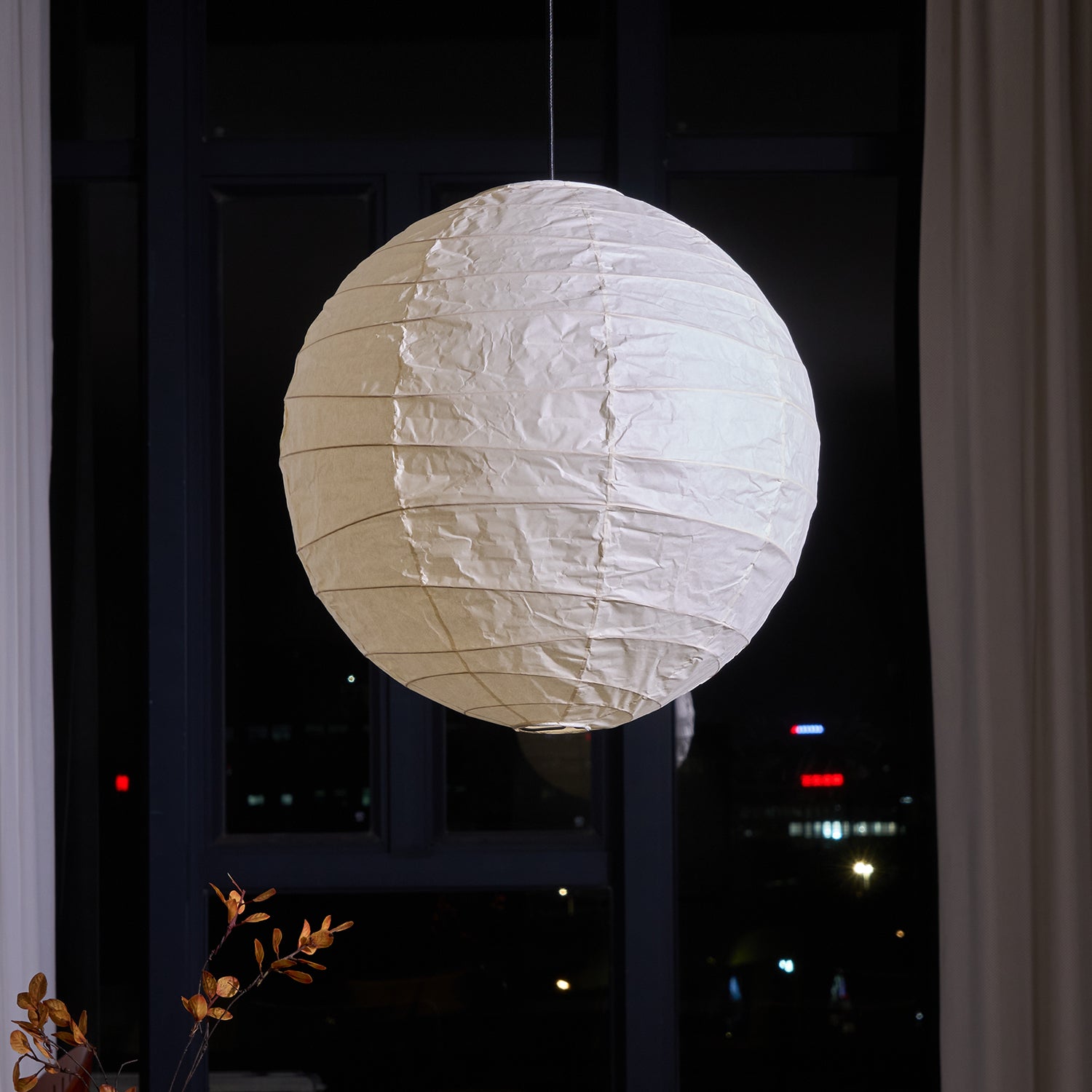 Ritta Japanese Paper Globe Pendant Light