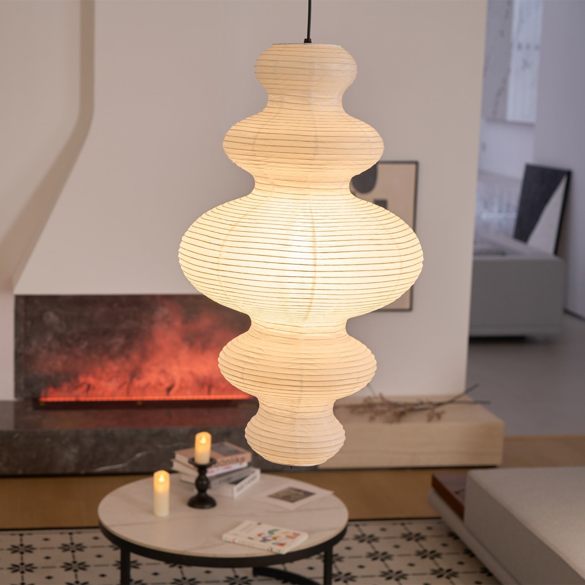 Vivain Paper Traditional Pendant Lamp - Letslighting