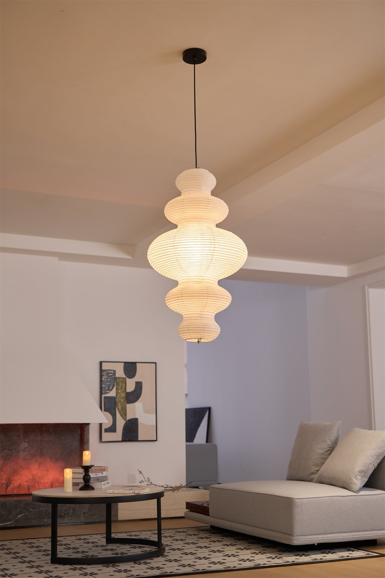 Vivain Paper Traditional Pendant Lamp - Letslighting