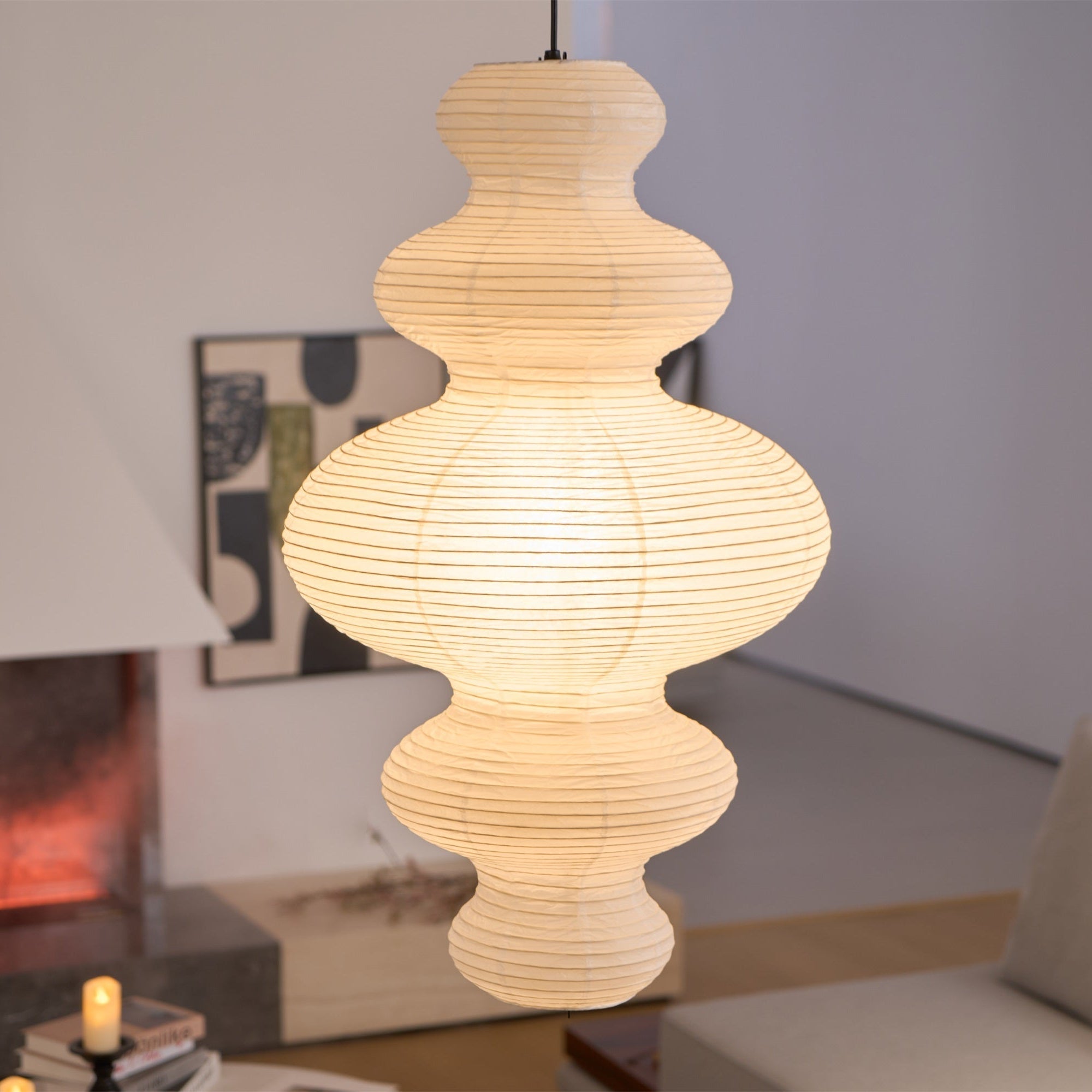 Vivain Paper Traditional Pendant Lamp - Letslighting