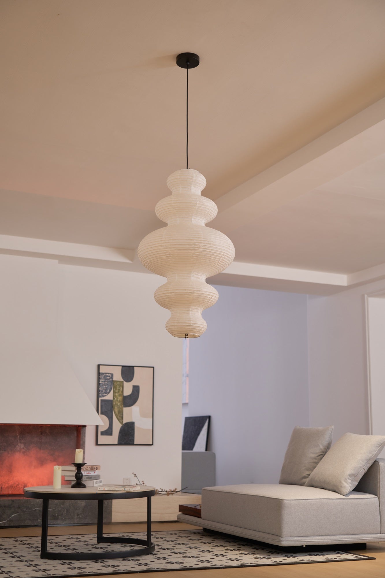 Vivain Paper Traditional Pendant Lamp - Letslighting