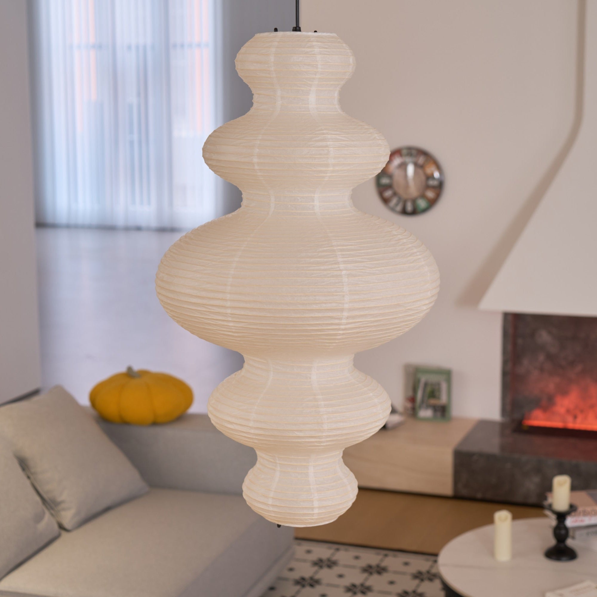 Vivain Paper Traditional Pendant Lamp - Letslighting