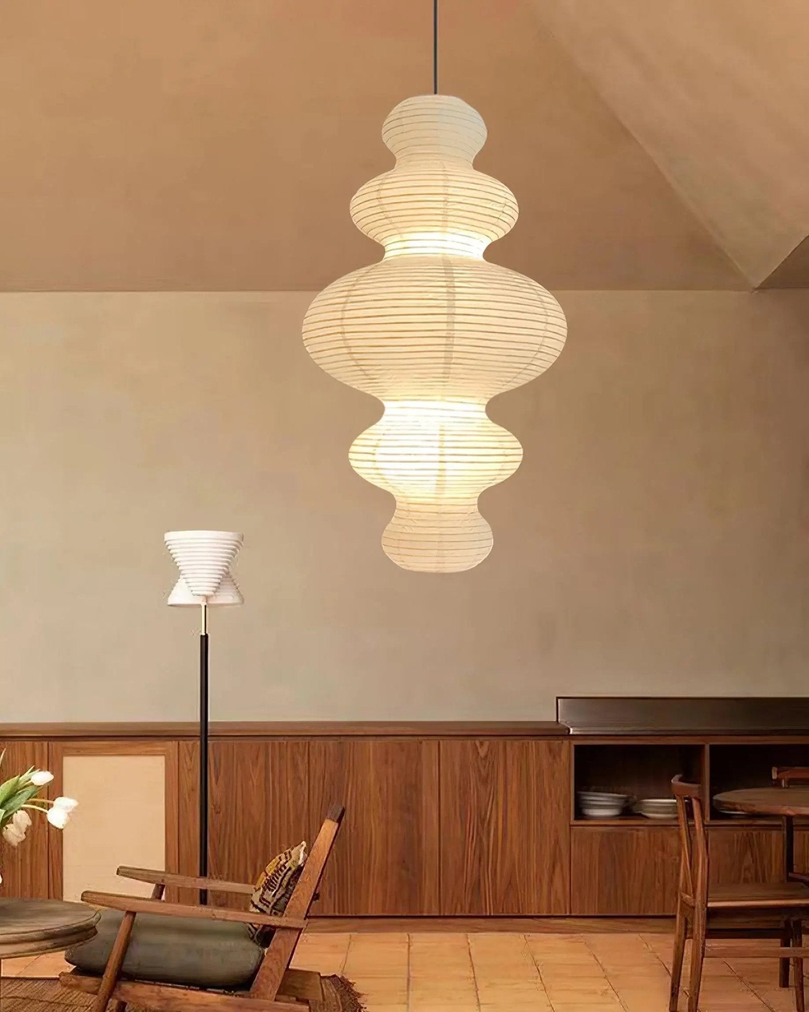 Vivain Paper Traditional Pendant Lamp - Letslighting