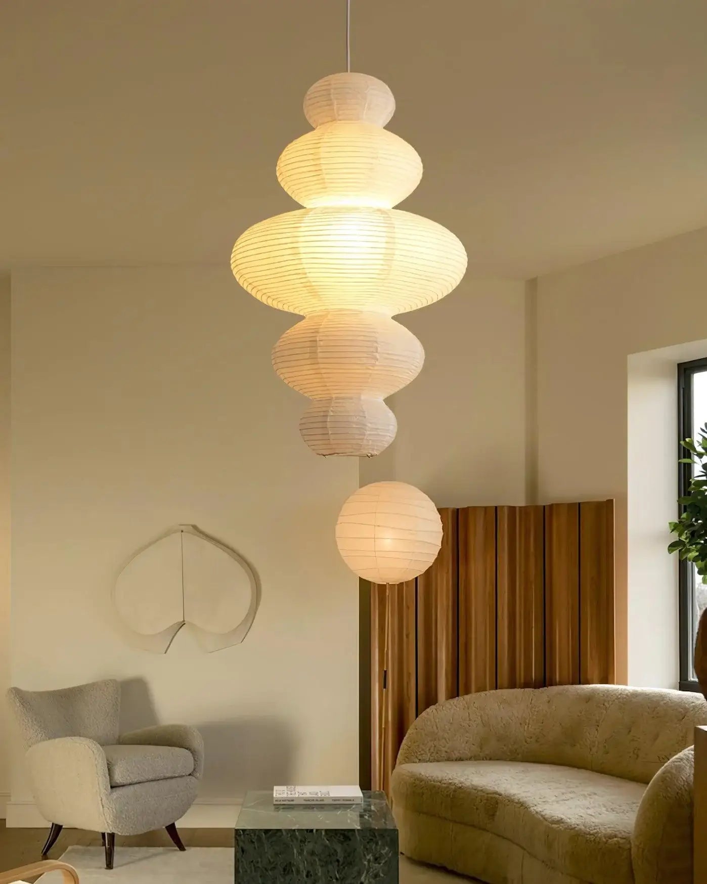 Vivain Paper Traditional Pendant Lamp - Letslighting