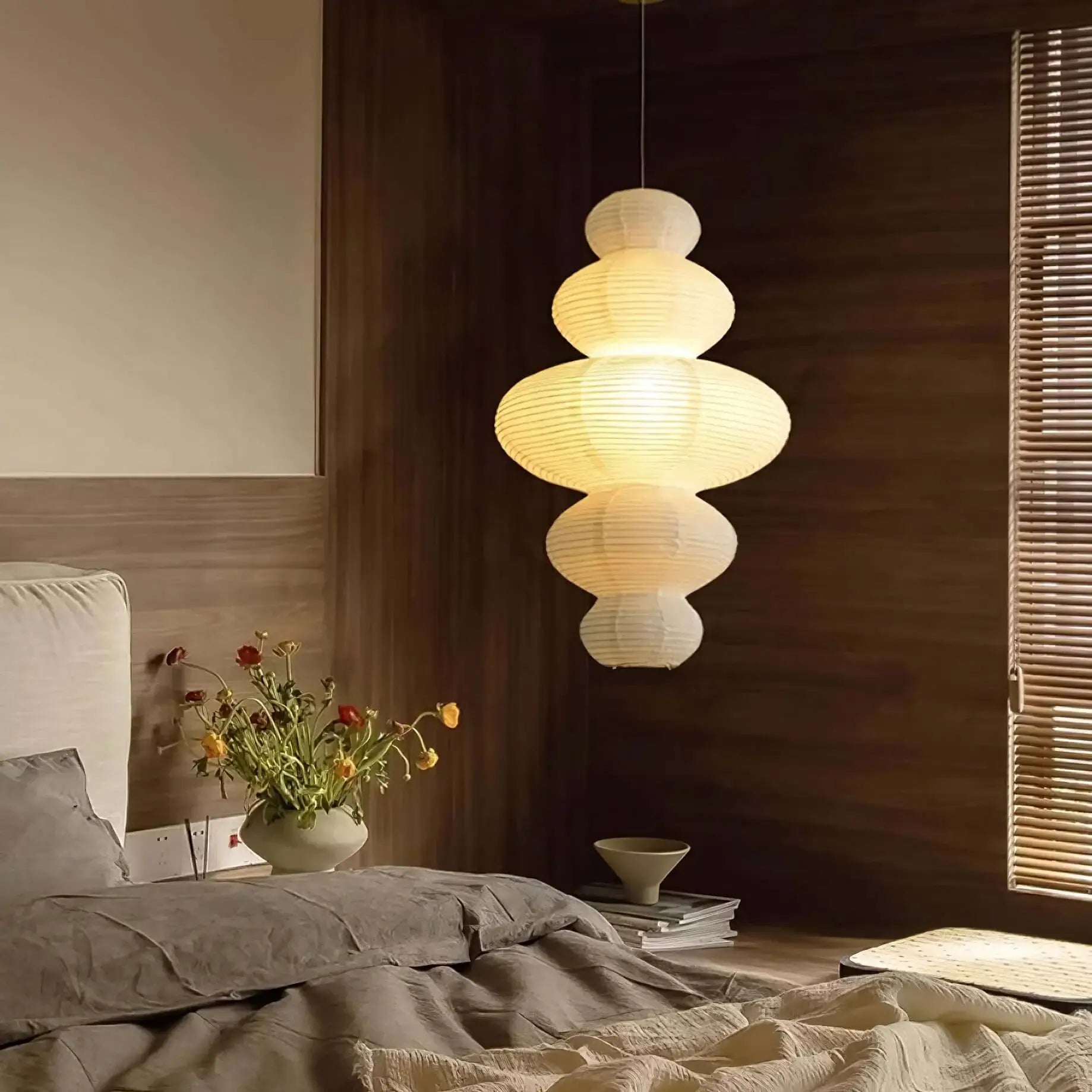 Vivain Paper Traditional Pendant Lamp - Letslighting