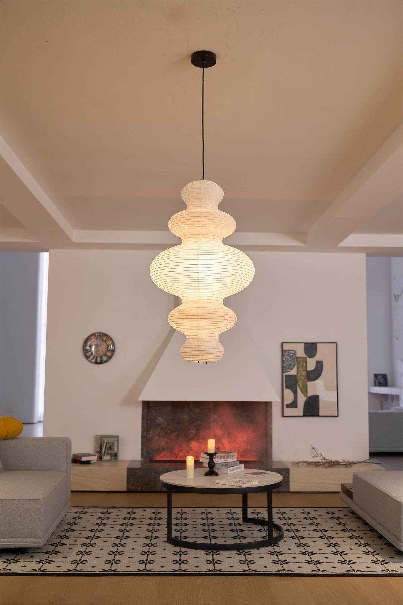 Vivain Paper Traditional Pendant Lamp - Letslighting