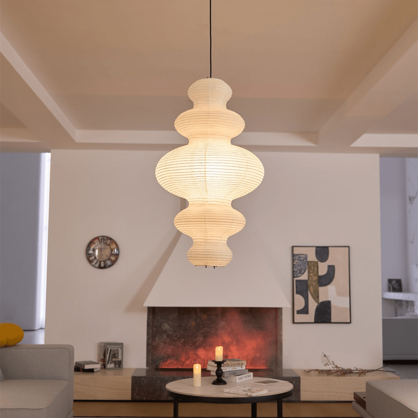 Vivain Paper Traditional Pendant Lamp - Letslighting