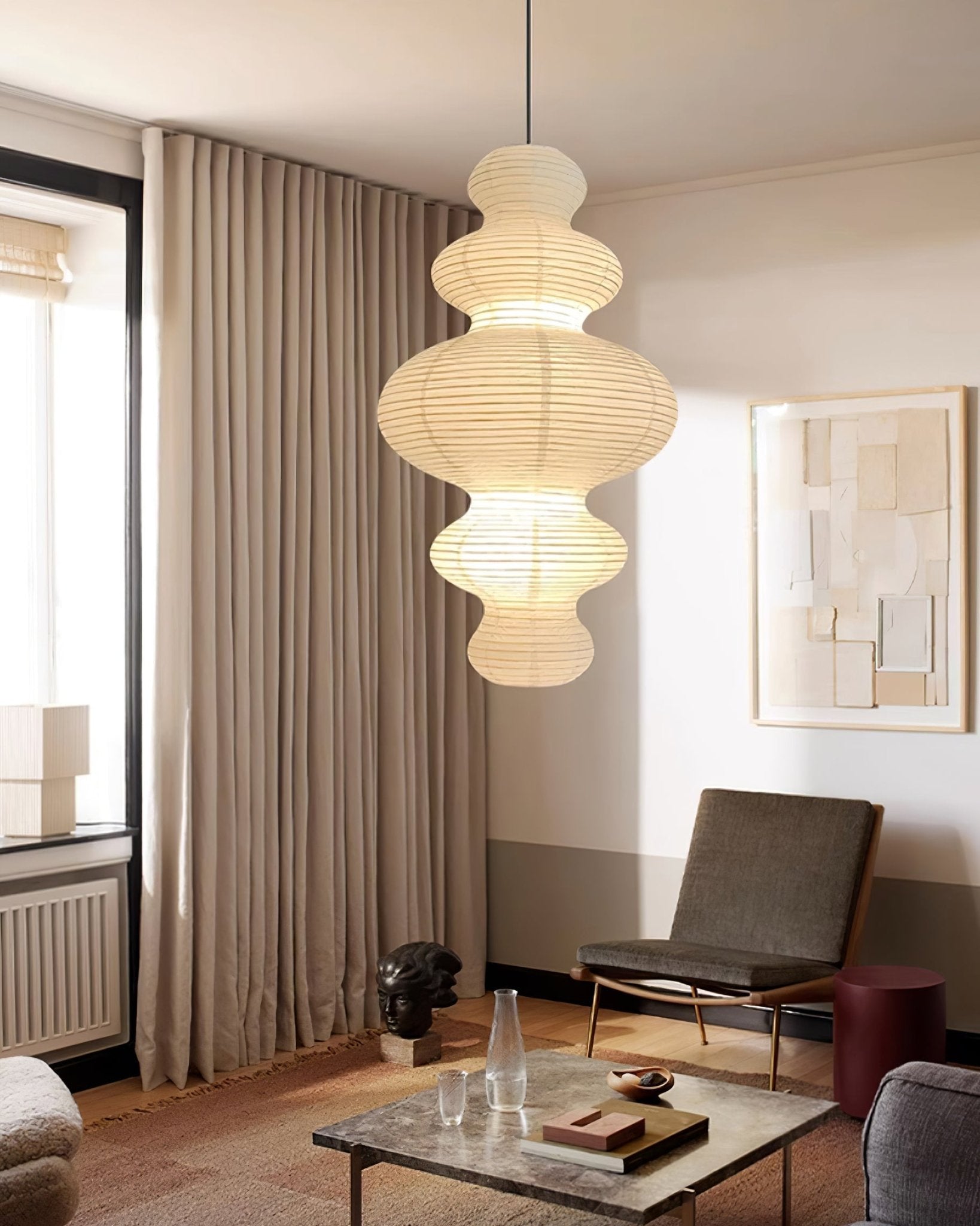 Lythaaris Natural Art Bamboo Swag Pendant Lamp - Letslighting