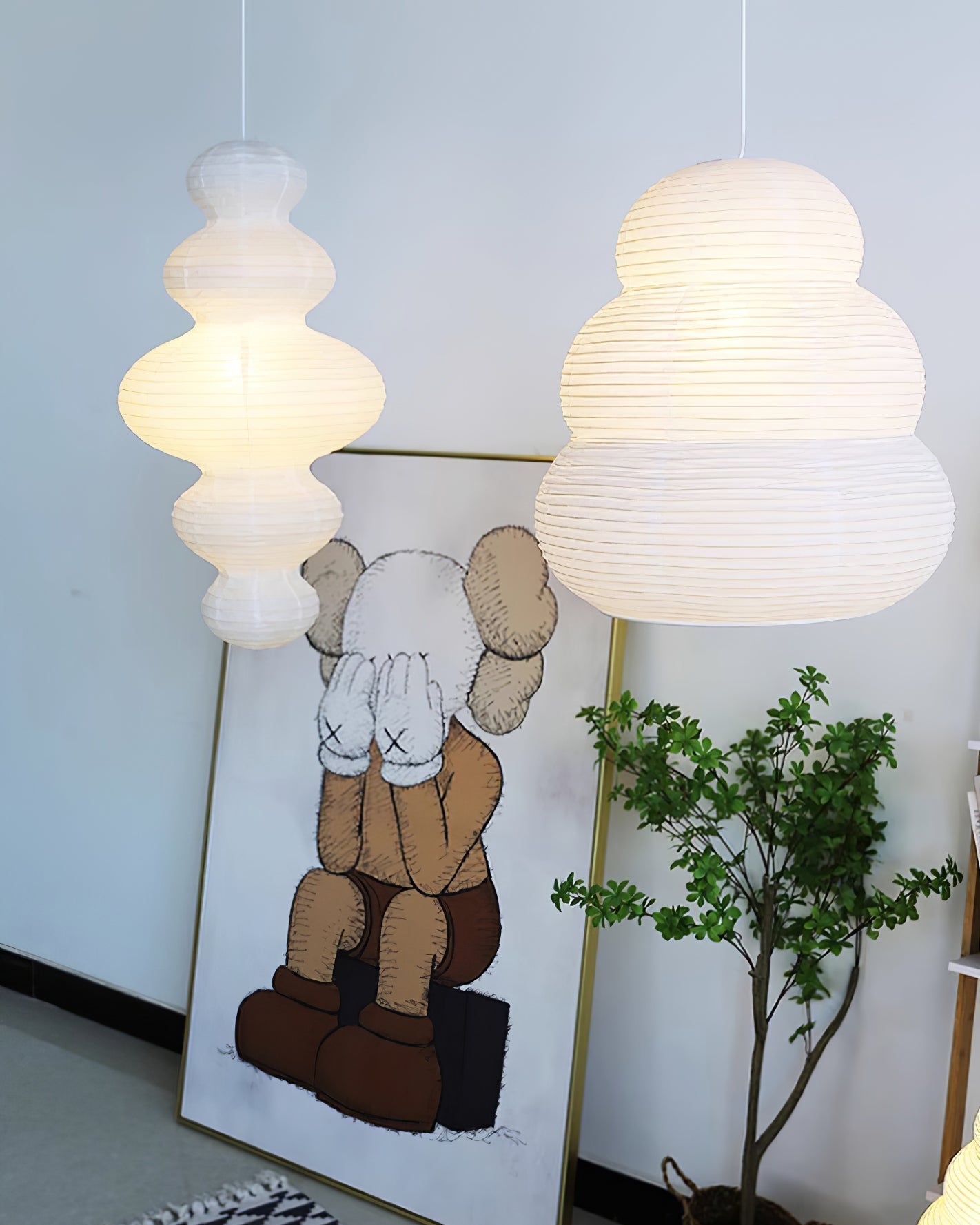 Lythaaris Natural Art Bamboo Swag Pendant Lamp - Letslighting