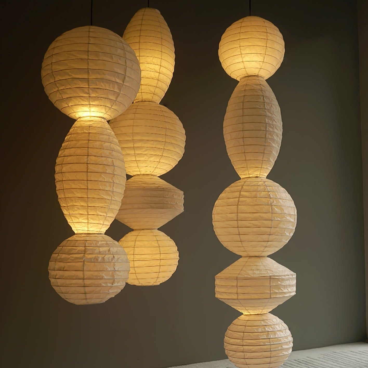 Ritta Paper Lantern Pendant Light Wabi-sabi - Letslighting