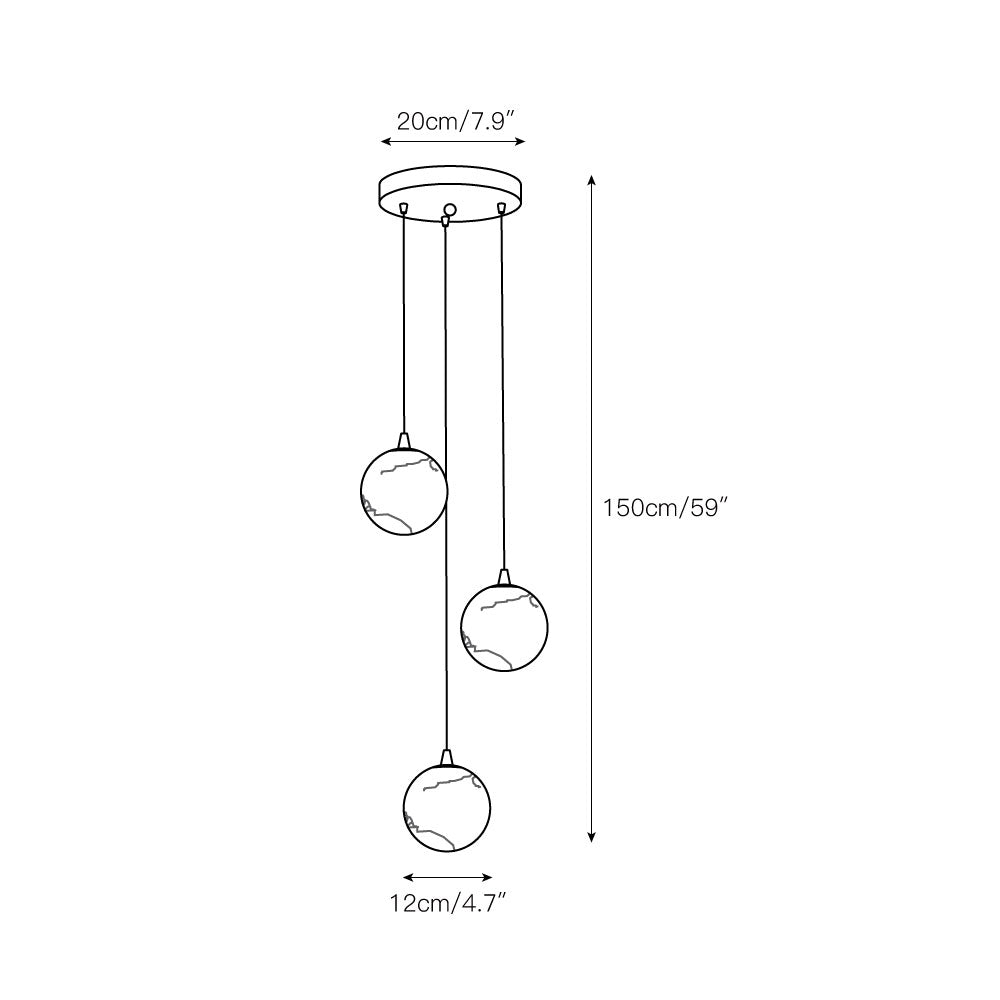 Afralia Balls Alabaster Modern Cluster Chandelier - Letslighting