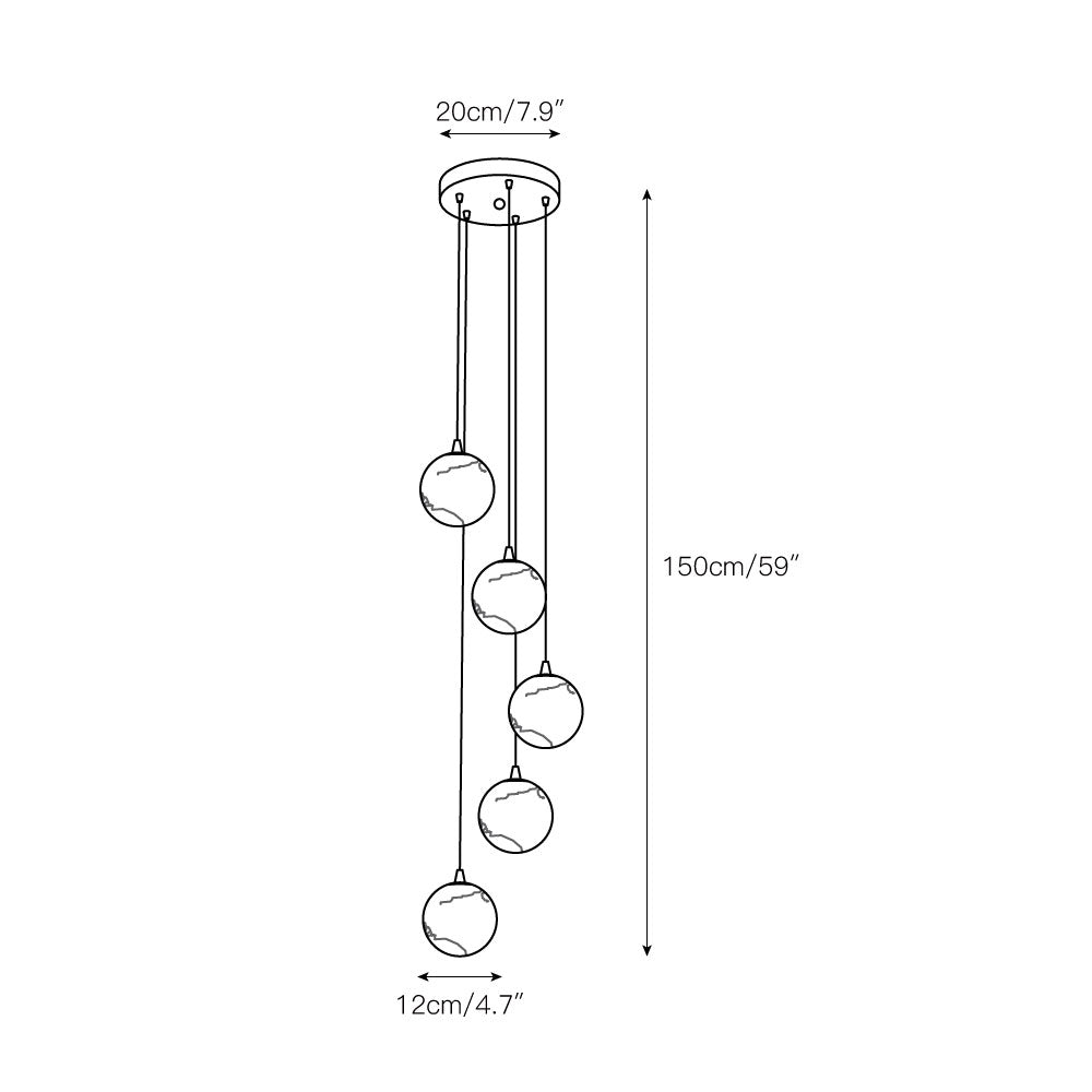 Afralia Balls Alabaster Modern Cluster Chandelier - Letslighting