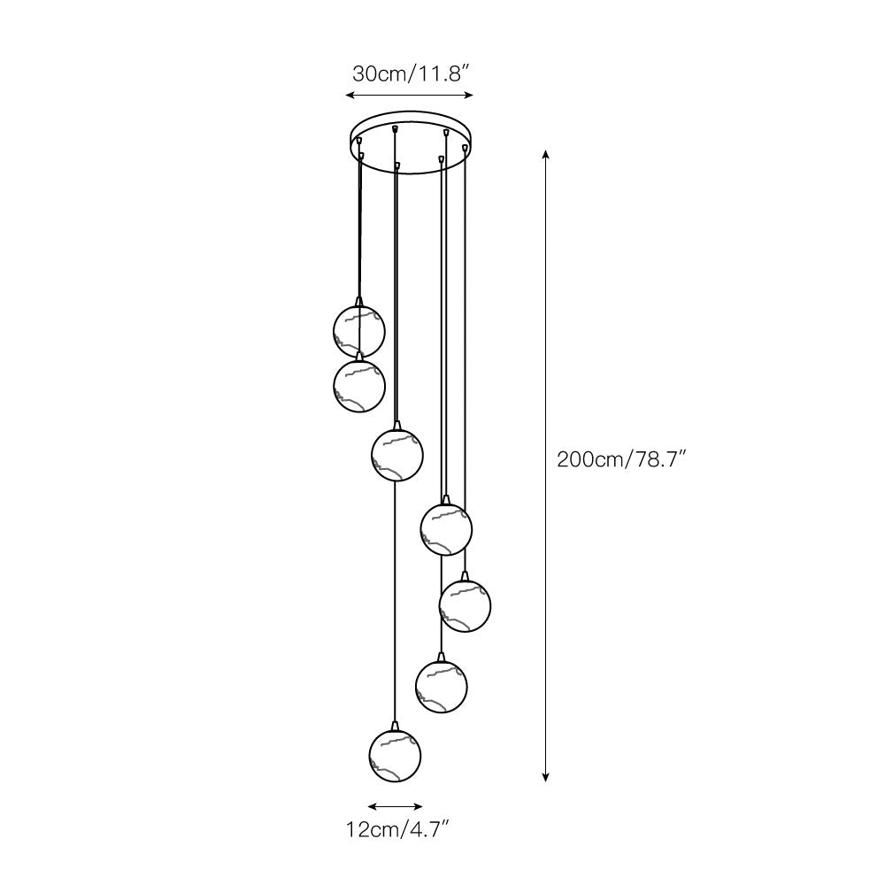 Afralia Balls Alabaster Modern Cluster Chandelier - Letslighting