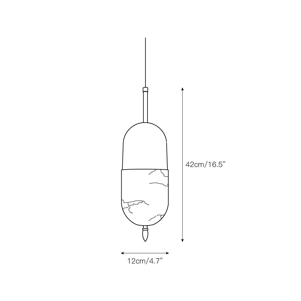 Spanish Alabaster Brass Pendant Light - Letslighting