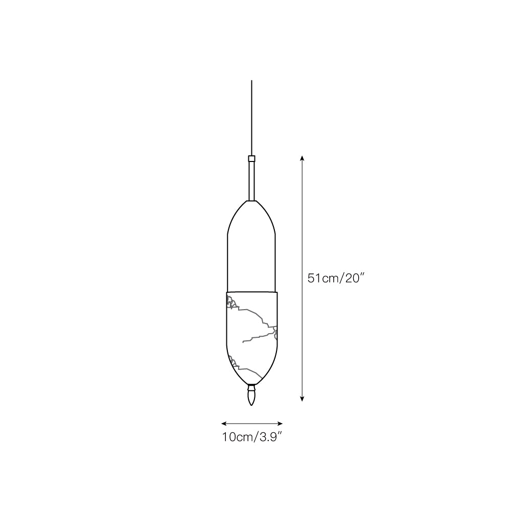 Spanish Alabaster Brass Pendant Light - Letslighting