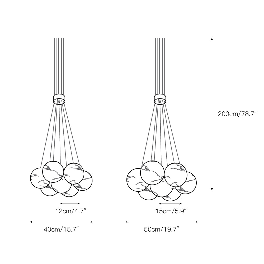 Lunar Alabaster Cluster Chandelier - Letslighting