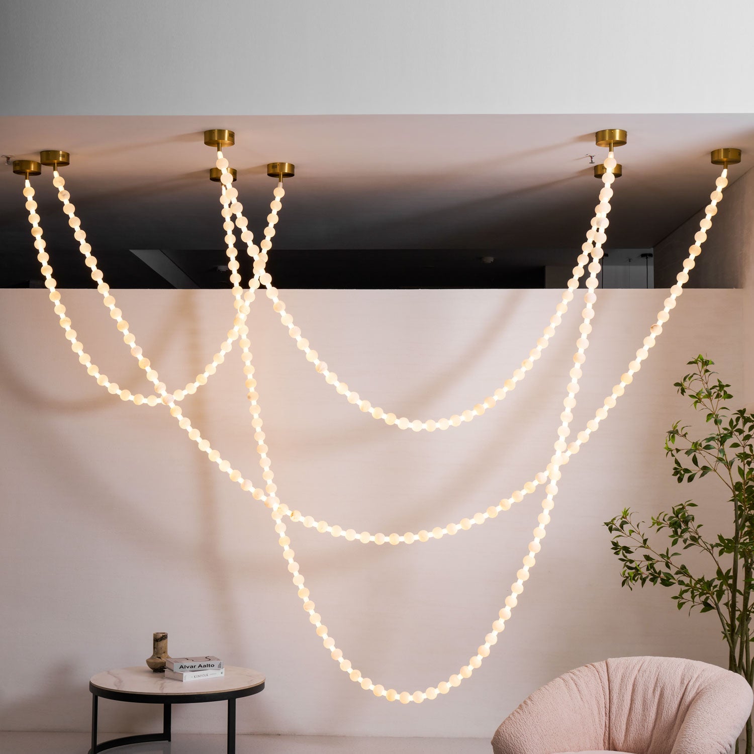 Alabaster Pearl Necklace Chandelier - Letslighting