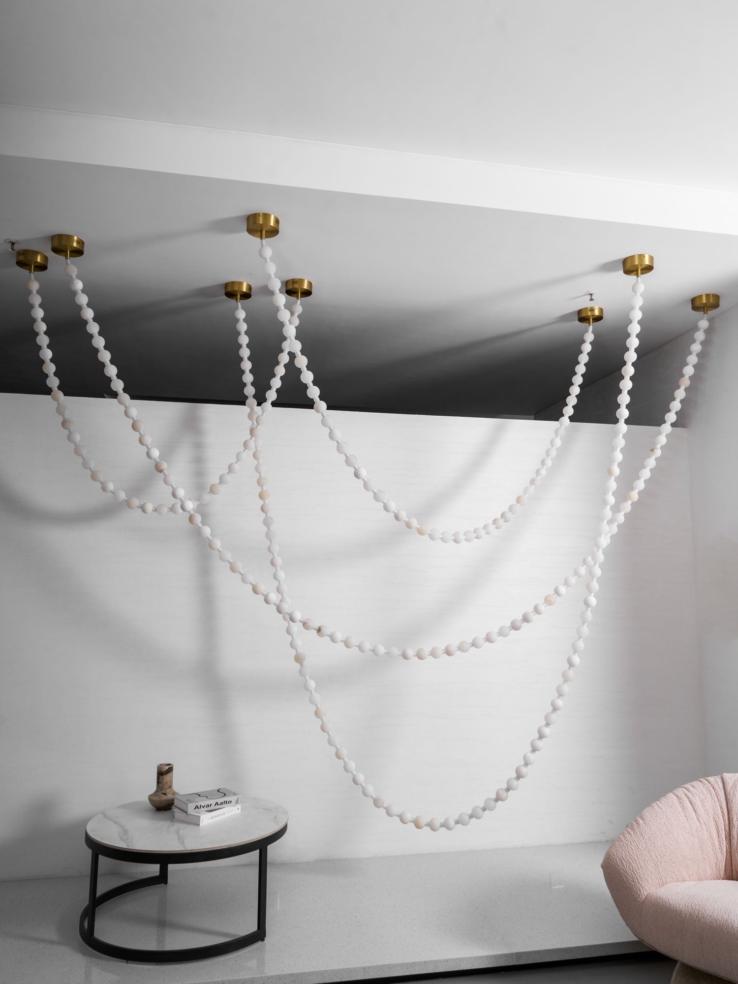 Alabaster Pearl Necklace Chandelier - Letslighting