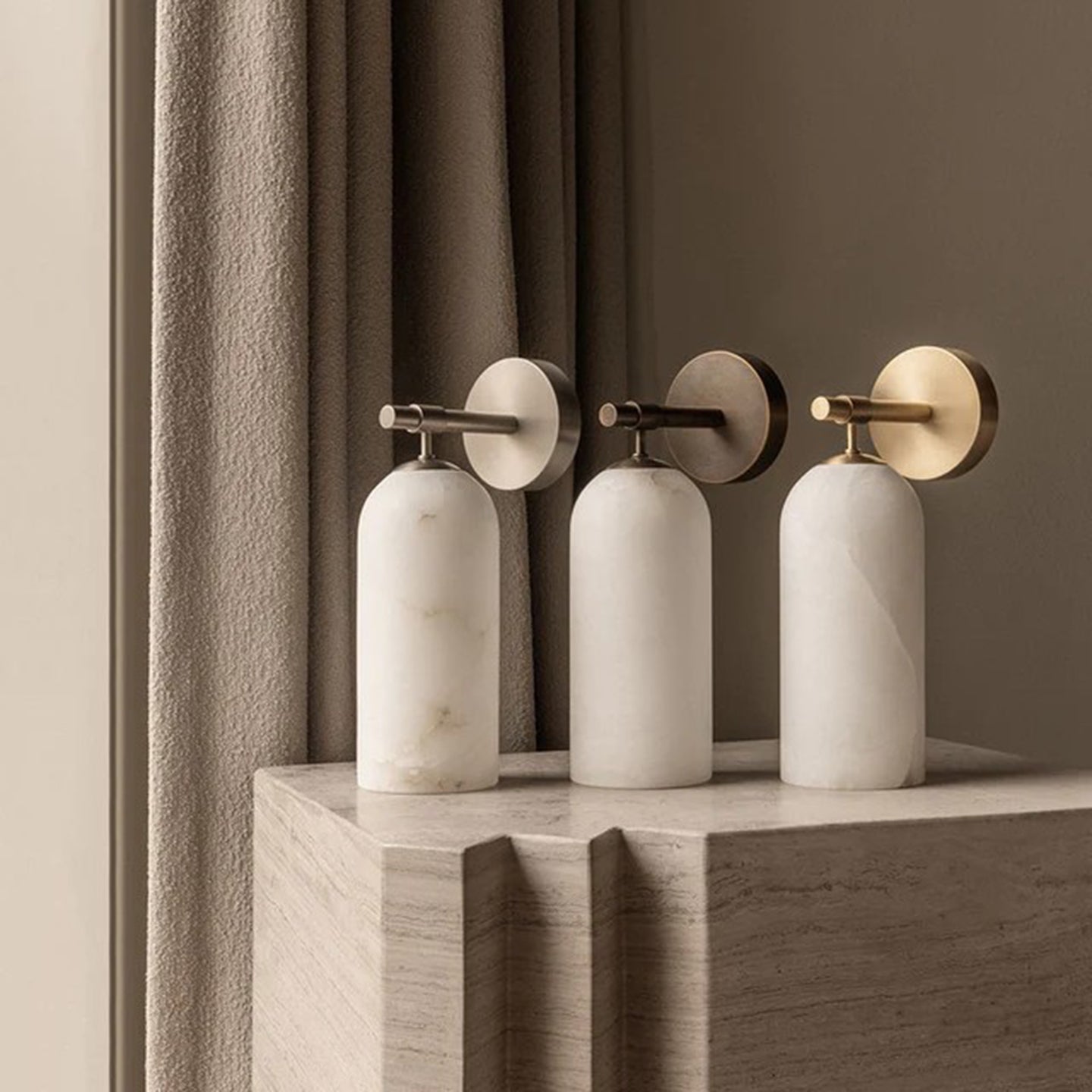 Pillar Modern Alabaster Wall Light