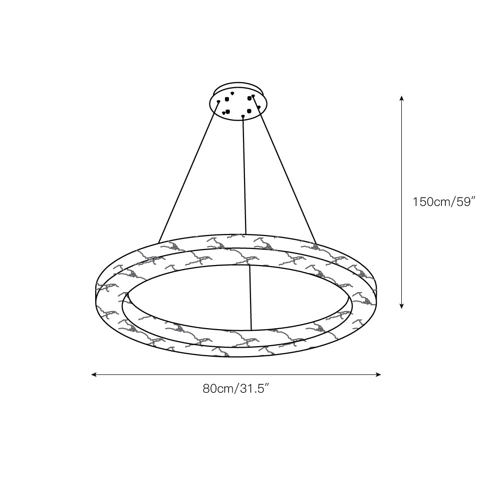 Plotuvyn Luxury Ring Alabaster Chandelier - Letslighting
