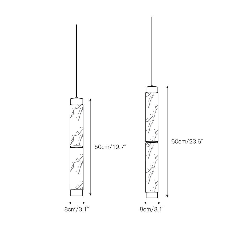 Plotuvyi Modern Strip Alabaster Pendant Light - Letslighting
