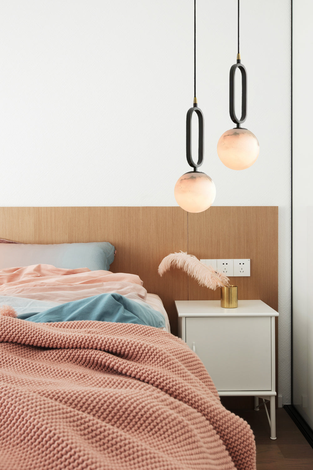 Gloruvyd Minimalist Ball Alabaster Pendant Light - Letslighting