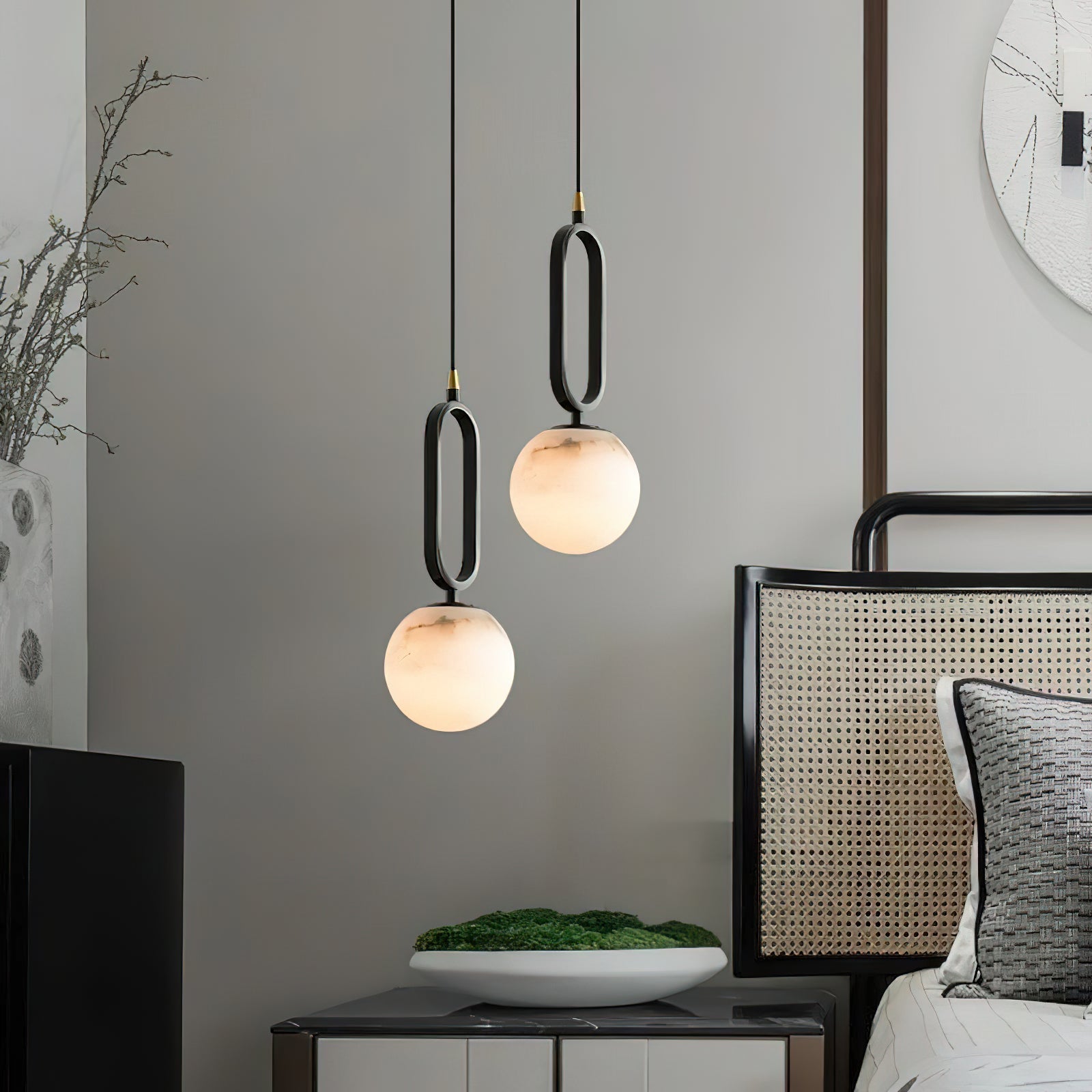 Gloruvyd Minimalist Ball Alabaster Pendant Light - Letslighting