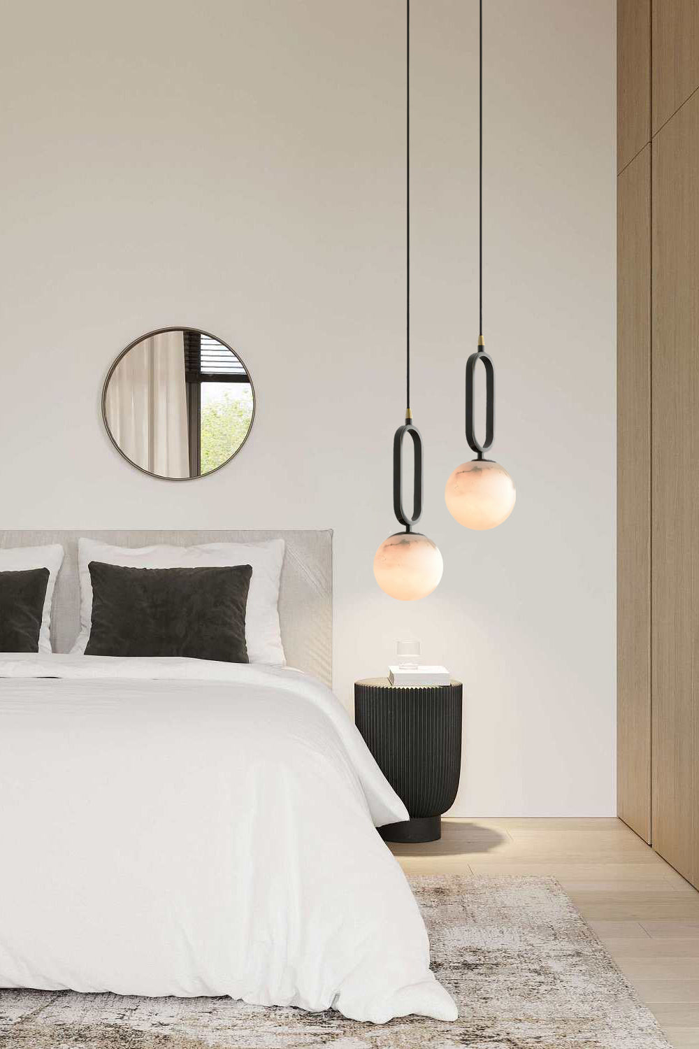 Gloruvyd Minimalist Ball Alabaster Pendant Light - Letslighting