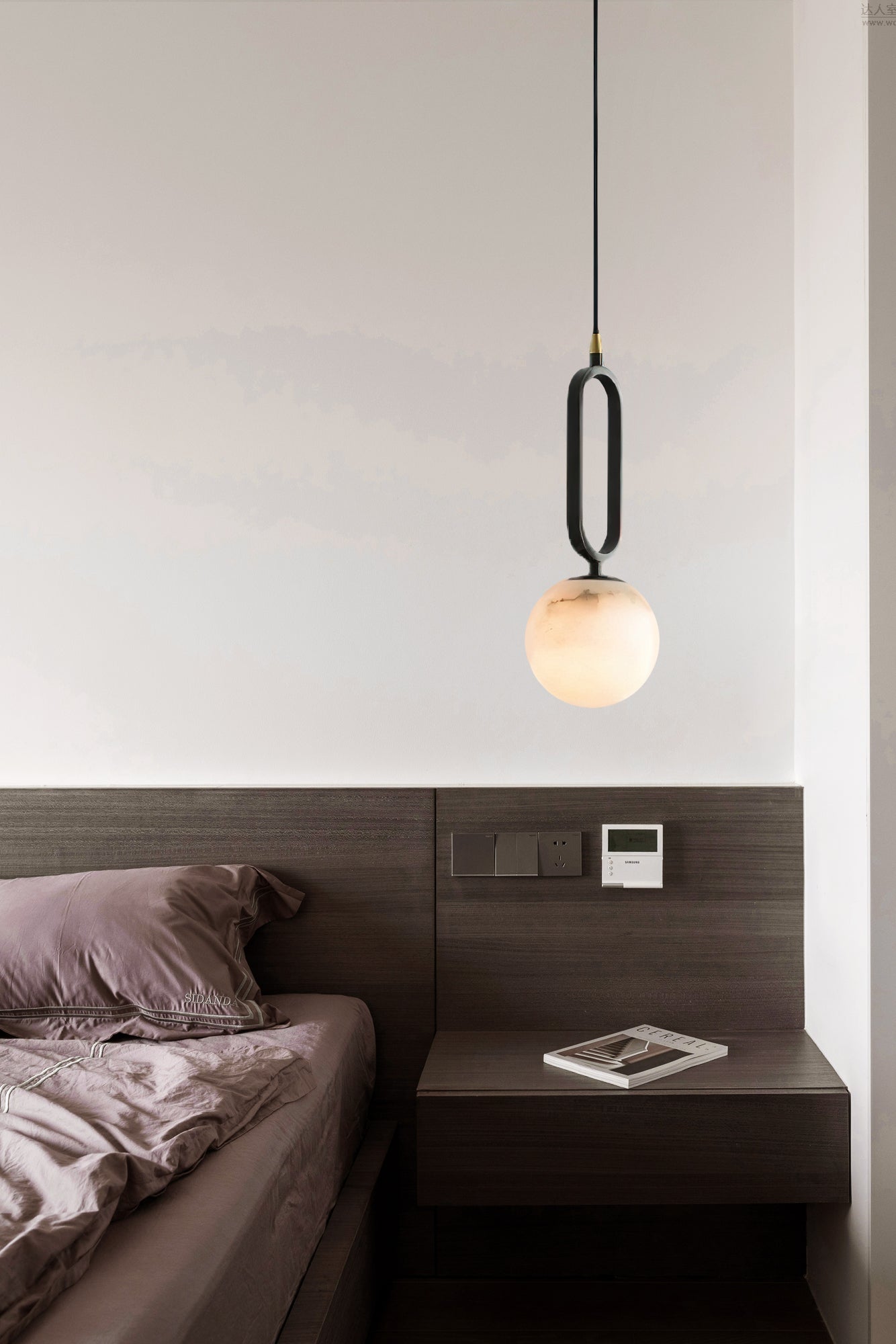 Gloruvyd Minimalist Ball Alabaster Pendant Light - Letslighting