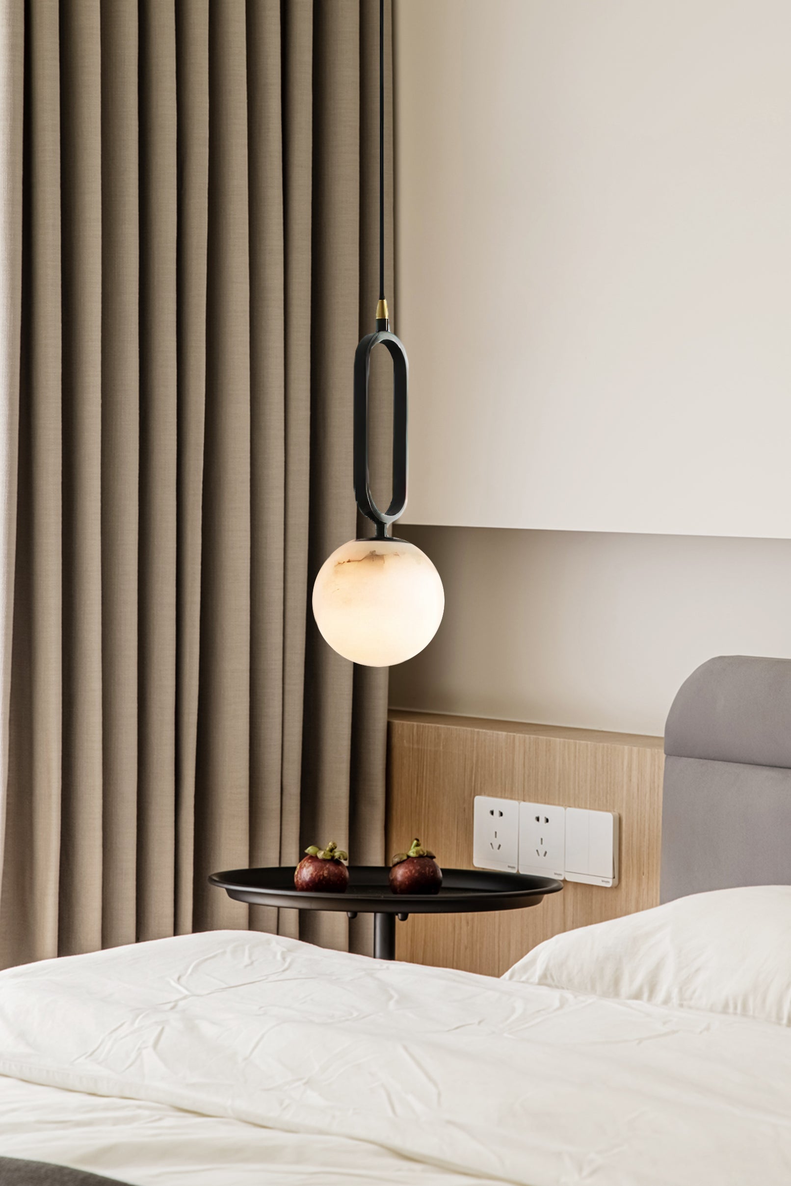 Gloruvyd Minimalist Ball Alabaster Pendant Light - Letslighting