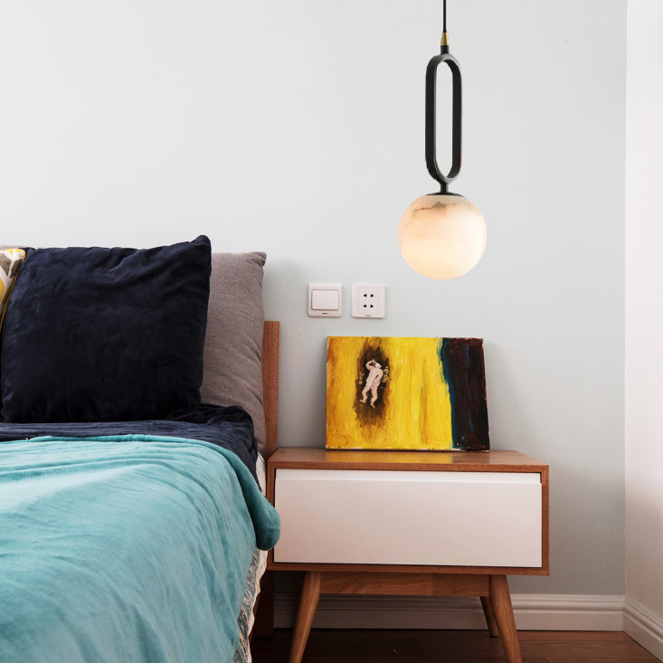 Gloruvyd Minimalist Ball Alabaster Pendant Light - Letslighting